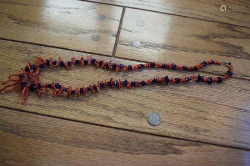 coral and stone necklace