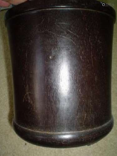 Chinese zitan brsuh pot.