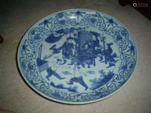 17 inches diameter late ming plate.