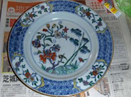 Chinese kangxi doucai plate