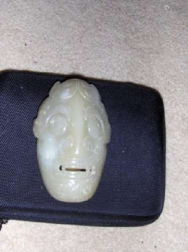 Chinese antique jade face mask