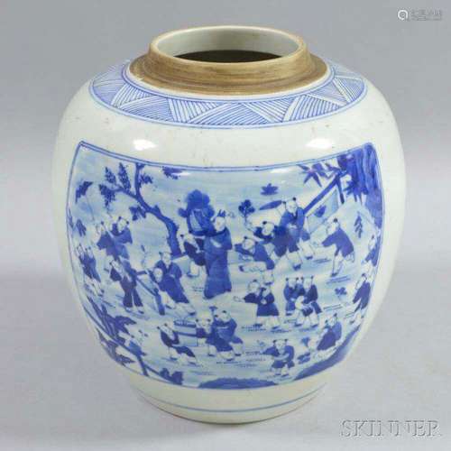 A Chinese kangxi  Blue and White jar