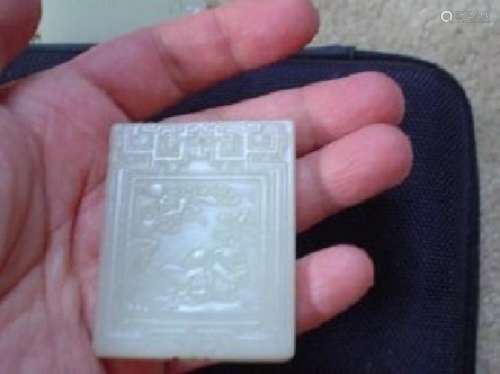 Chinese qing dynasty zigan carving plaque,s igned zigan