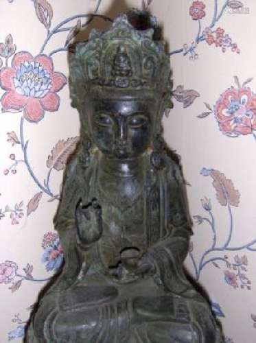 Chinese bronze buddha. ming dynasty.