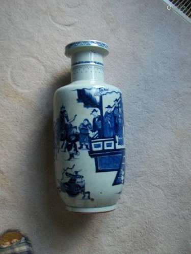 Chinese large kangx iblue and white vase,museum quality