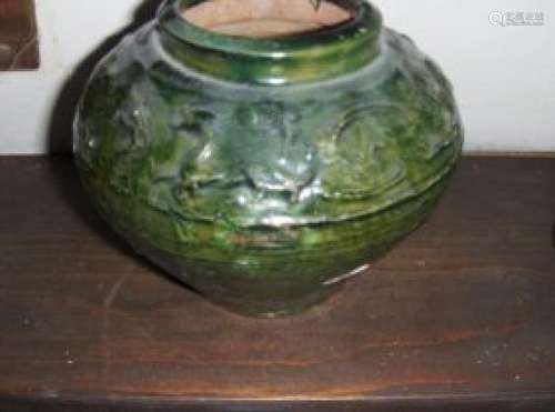 Chinese han dynasty green vessel