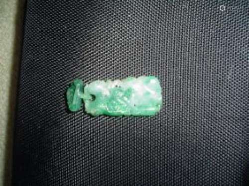 Chinese jadeite pendent. 2 inches long.