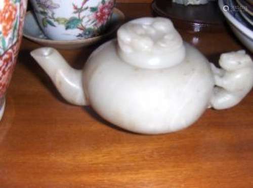 Chinese jade tea pot.