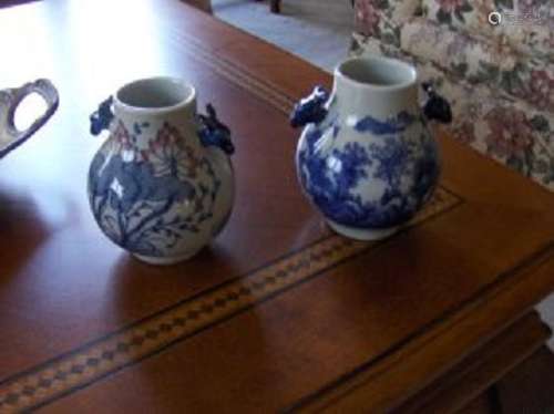 two chinese small vases