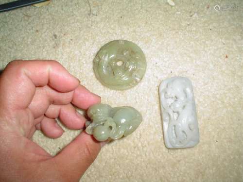 Chinese three jade toggles