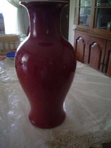 chinese 18th c. red large vase, museum quality.