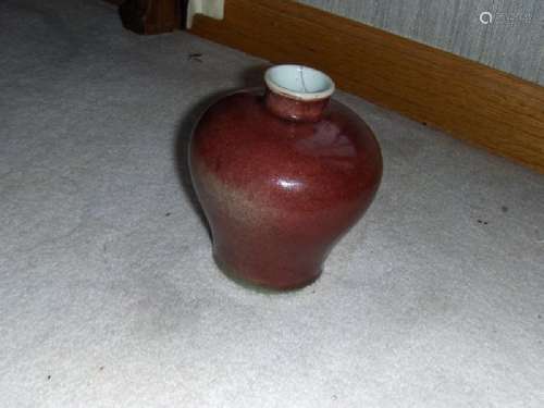 late ming or early qing red vase