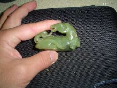 Chinese yellow jade toggle, immidiately promotion