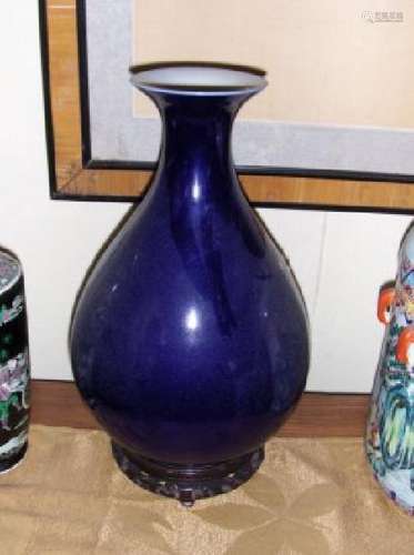 Chinese blue large 18th c. vase.