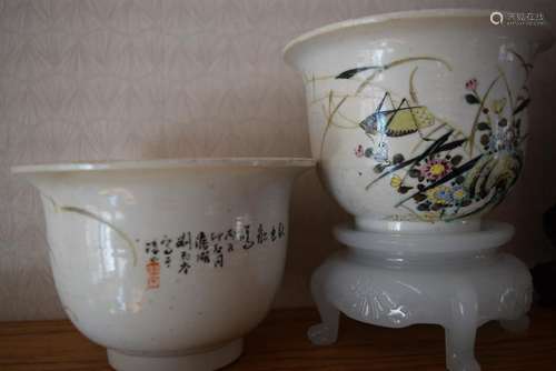 chinese republic famous maker a pair of flower pots