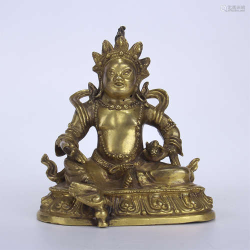 CHINESE GILT BRONZE SEATED BUDDHA