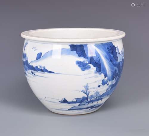 Blue and White Porcelain Planter