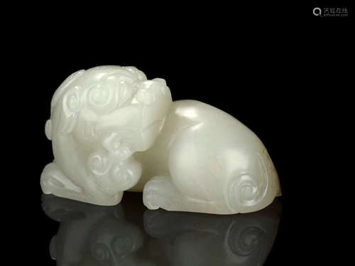 A HETIAN JADE MONSTER PENDANT