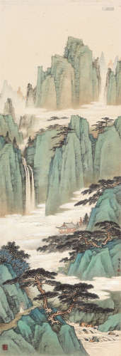 黄君璧（1898～1991） 仙山楼阁图 立轴 设色纸本