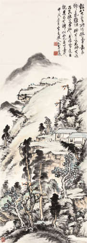 赵云壑（1874～1955） 1934年作 林壑山居 立轴 设色纸本