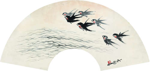 陈大羽（1912～2001） 朝晖 镜片 设色纸本