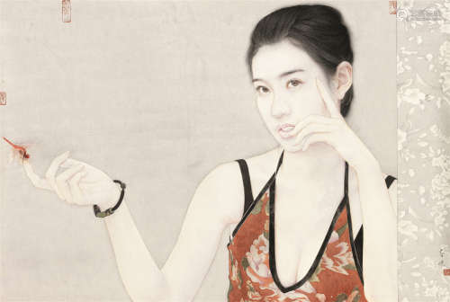 范春晓（b.1980） 红蜻蜓 镜心 设色纸本