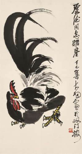 陈大羽（1912～2001） 1977年作 大吉图 镜心 设色纸本