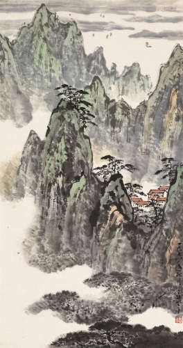 应野平（1910～1990） 1978年作 山水 立轴 设色纸本