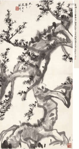 吕凤子（1885～1959） 梅花 立轴 水墨纸本