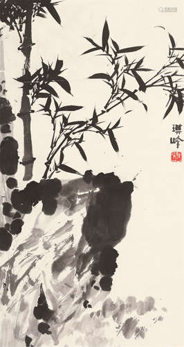 孙其峰（b.1920） 竹石图 立轴 水墨纸本