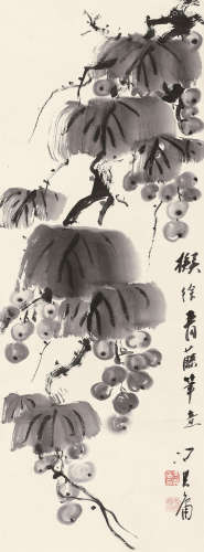 冯其庸（1924～2017） 葡萄 镜片 水墨纸本