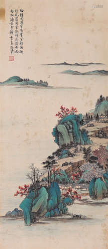 应野平（1910～1990） 山水 立轴 设色纸本