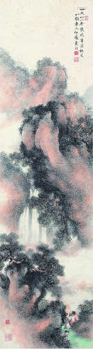 叶昀（1901～1983） 山水 立轴 设色纸本