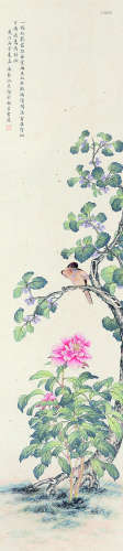 潘静淑（1892～1939） 花鸟 立轴 设色纸本