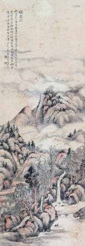 陆恢（1851～1920） 山水 立轴 设色纸本