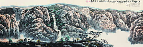 单华驹（b.1942） 山水 镜片 设色纸本