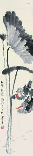 赵亭人（b.1963） 秋雨 镜芯 设色纸本