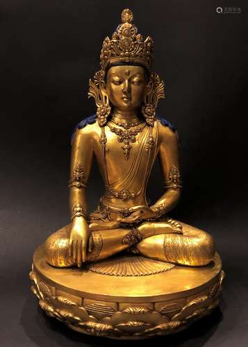 Gilt Bronze Figure Of Buddha