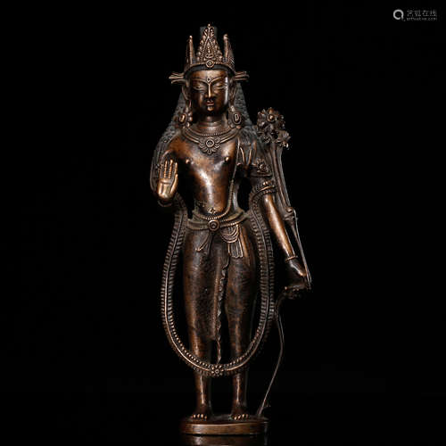 CHINESE BRONZE STANDING TARA