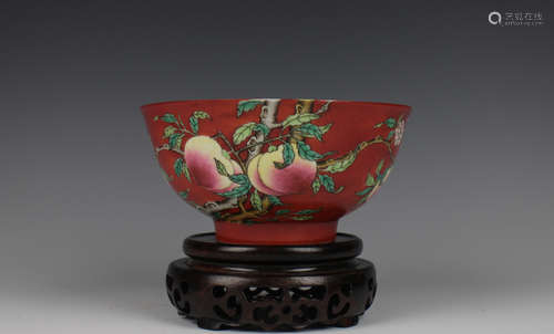 CHINESE FAMILLE ROSE PORCELAIN BOWL