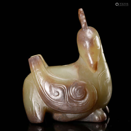 CHINESE JADE CARVED BIRD