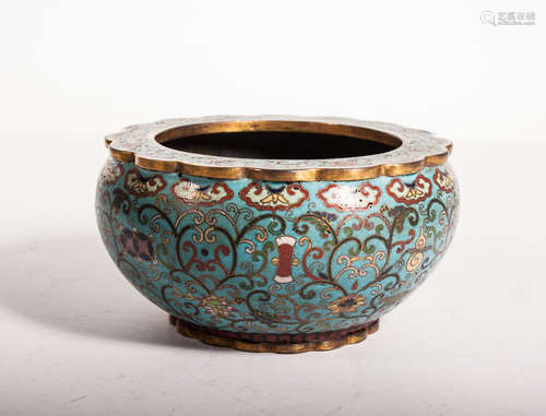 CHINESE CLOISONNE BRUSH WASHER