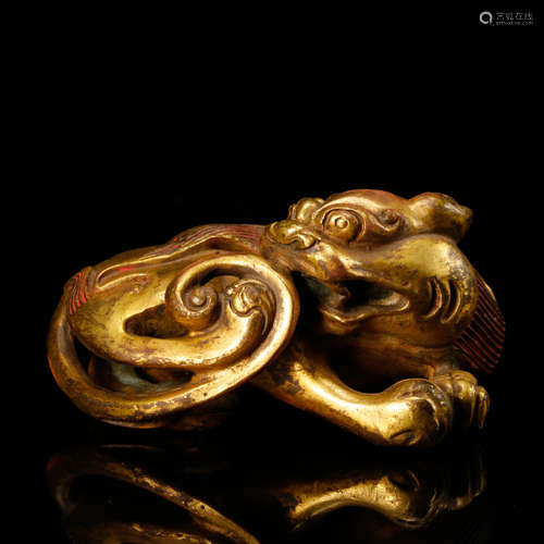 CHINESE GILT FIGURE OF FOOLION