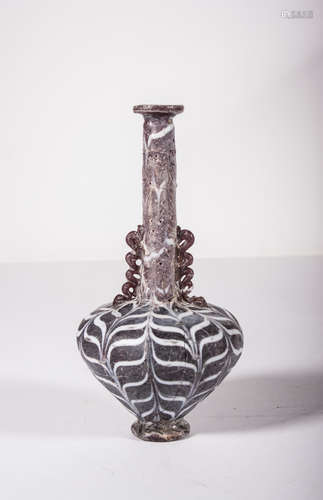 ANCIENT ROMAN GLASS FLASK