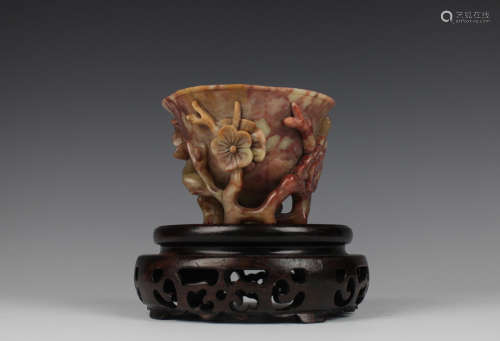 CHINESE SOAPSTONE LIBATION CUP