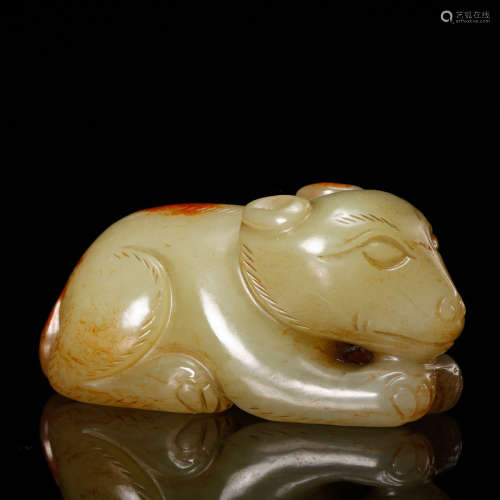 CHINESE YELLOW JADE ANIMAL