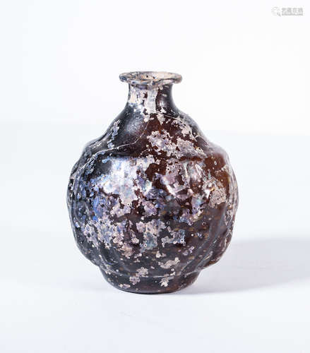 ANCIENT ROMAN GLASS FLASK