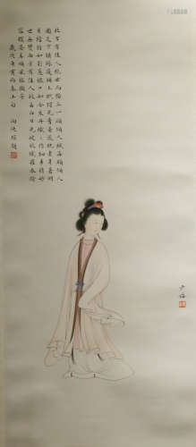 CHINESE PAINTING OF FIGURINE