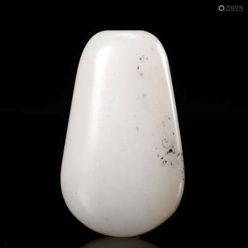 CHINESE WHITE JADE PLAIN SNUFF BOTTLE