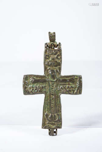 ANCIENT BYZANTINE BRONZE CROSS